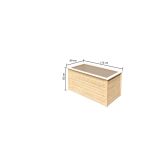 LESENA VISOKA GREDA KARIBU BARVA LESA 163X82X79