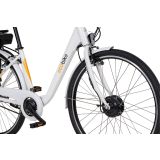 ELEKTRIČNO KOLO ECOBIKE BASIC NEXUS BELE BARVE MESTNO 71.12 CM (28")