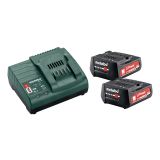BATERIJE IN POLNILNIKI METABO BASIC SET 12V 2 X 2.0 AH