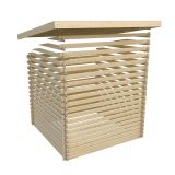 LESENA VRTNA HIŠKA KARIBU BASTRUP 5 2.79X2.2X2.79 +4M NADSTREŠEK LES 28MM