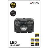 BATERIJSKA SVETILKA ENTAC 5W, S SENZORJEM, ČRNA