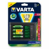 BATERIJSKI POLNILNIK VARTA LCD SMART CHARGER 4XAA 2RU 2100MAH