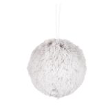 OKRASEK ZA JELKO GLOSSTYLE BELA KROGLA PRMERA 8 CM UMETNO KRZNO SORTIRANO