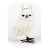 PRAZNIČNA FIGURA GLOSSTYLE BELA SOVA 23 CM VIŠINE SORTIRANO