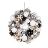 VRATNA DEKORACIJA GLOSSTYLE BELI VENEC Z VRVICO PREMERA 34 CM