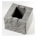 BETONSKI IZDELEK KOGRAD ZIDAK ZAKLJUČNI POLOVIC. 2C SIV 25X25X19