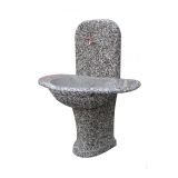 BETONSKI UMIVALNIK CEGRAM VRTNI GABER S POLICO PRANO SIVO, ZADNJA STRAN GLADKA, BRUŠENO KORITO, BREZ PIPE