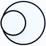 NADGRADNA STROP. SVETILKA BILITY 1X36W, ČRN ROB, EASY DIM, OKROGLA