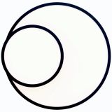 NADGRADNA STROP. SVETILKA BILITY 1X36W, ČRN ROB, EASY DIM, OKROGLA