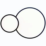 NADGRADNA STROP. SVETILKA BILITY 1X36W, ČRN ROB, EASY DIM, OKROGLA