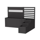 BIOHORT KOVINSKA VRTNA GREDA TEMNO SIVA