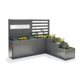 BIOHORT KOVINSKA VRTNA GREDA TEMNO SIVA