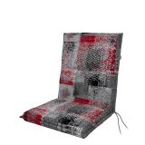 BLAZINA DOPPLER SPOT 100X48X5 CM NIZKA, SIVO/RDEČA