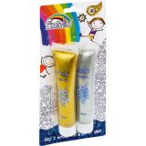 BLEŠČICE V LEPILU, ZLATE IN SREBRNE, 2 X 75 ML.