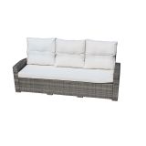 GARNITURA UMETNI RATAN BIVA BOLZANO I 4-DELNA, SIVA MIZA+KLOP+2 STOLA