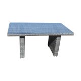 GARNITURA UMETNI RATAN BIVA BOLZANO I 4-DELNA, SIVA MIZA+KLOP+2 STOLA