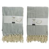 DEKORATIVNA ODEJA DECORIS BOMBAŽNA ODEJA 170X130 CM SORT