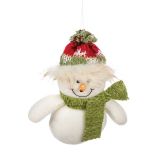 OKRASEK ZA JELKO GLOSSTYLE BOŽIČEK ALI SNEŽAK 14 CM IZ TEKSTILA