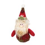 OKRASEK ZA JELKO GLOSSTYLE BOŽIČEK ALI SNEŽAK 14 CM IZ TEKSTILA