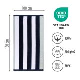 BRISAČA ZA PLAŽO SVILANIT SKY GREY LINE 100X180 CM