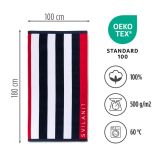 BRISAČA ZA PLAŽO SVILANIT SKY RED LINE 100X180 CM