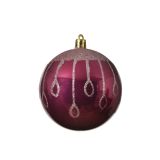 BUNKA IZ UMETNE MASE BARVE MAGNOLIJE Z DEKORJEM, PREMER 80 MM