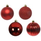 BUNKA IZ UMETNE MASE DECORIS 10 CM, RDEČA, MIX 4/1