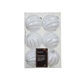 BUNKA IZ UMETNE MASE DECORIS FI 8 CM, BELA VZOREC 6/1