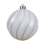 BUNKA IZ UMETNE MASE DECORIS FI 8 CM, BELA VZOREC 6/1