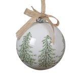 BUNKA IZ UMETNE MASE DECORIS FI 8 CM, BELA/ZELENA VOREC,SORTIRANO