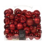 BUNKA IZ UMETNE MASE DECORIS RDEČE BARVE MIX 100/1 RAZLIČNE VELIKOSTI