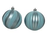 BUNKA IZ UMETNE MASE DECORIS SVETLO MODRA Z DEKORJEM FI 8 CM SORT