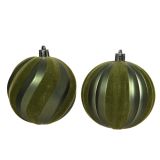 BUNKA IZ UMETNE MASE DECORIS ZELENA Z DEKORJEM FI 8 CM SORT