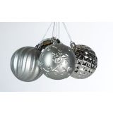 BUNKA IZ UMETNE MASE GLOSSTYLE DEKOR 8 CM SREBRNA SORTIRANO