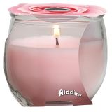 SVEČA V KOZARCU ALADINO CANDELS ROSE