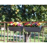 PE KORITO Z VODNO REZERVO CAPRI BALKONSKI SET ANTRACIT 50X28.5 CM