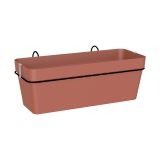 PE KORITO Z VODNO REZERVO CAPRI BALKONSKI SET TERRACOTTA 50X28.5 CM