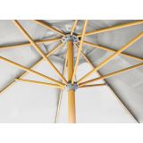 SENČNIK NATERIAL SREDINSKI AGORA D290 BEL ALU, JEKLO 200G 8 KOTNI