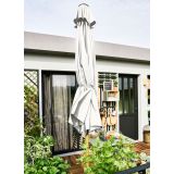 SENČNIK NATERIAL SREDINSKI AGORA D290 BEL ALU, JEKLO 200G 8 KOTNI