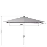 SENČNIK NATERIAL SRED. SONO II LED 290X290 RJAV, ALU, 250G