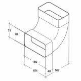 CEV ZA NAPO SICCABO KOLENO NAVPIČNO 90° PLOŠČATO