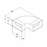 CEV ZA NAPO SICCABO KOLENO VODORAVNO 90° PLOŠČATO