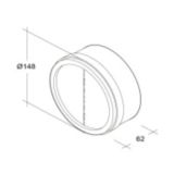 CEV ZA NAPO SICCABO KOVINSKA NEPOVRATNA LOPUTA 150MM