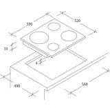 STEKLOKERAMIČNA PLOŠČA CANDY CH 64 CCB