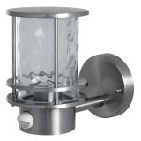 SENZORSKO SVETILO LEDVANCE CLASSIC POST GOR 1XE27 S SENZORJEM, INOX