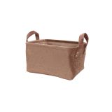 OKRASNA PRAVOKOTNA KOŠARA IZ POLIESTRA Z ZLATIM VZORCEM