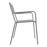 KOVINSKI STOL LESLI DA VINCI, NAKLADALEN, SIVI