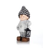 PRAZNIČNA FIGURA GLOSSTYLE DEČEK STORŽEK Z LANTERNO 43 CM