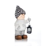 PRAZNIČNA FIGURA GLOSSTYLE DEČEK STORŽEK Z LANTERNO 43 CM