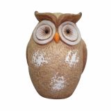 DEKOR.ZA NOČ ČAROVNIC GLOSSTYLE SOVA 21X19X29 CM MGO